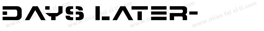 Days later字体转换